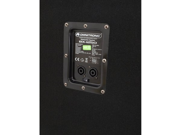 Omnitronic BX-1250, 300 W, Aktiv subwoofer, 20 - 400 Hz, 600 W, 96 dB, 8 O