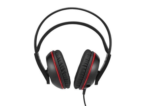 ASUS 04073-00040000, Koblet med ledninger (ikke trådløs), Spilling, 20 - 20000 Hz, 266 g, Hodesett, Sort, Rød