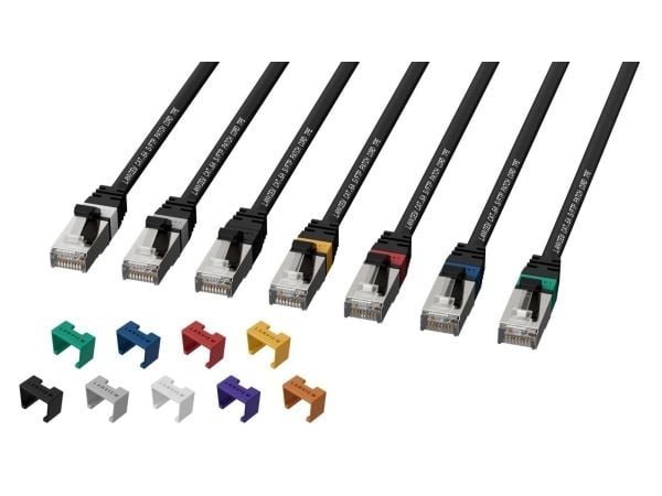 Lanview SmartClick - Nettverkskabel - RJ-45 (hann) til RJ-45 (hann) - 30 m - 5 mm - S/FTP - CAT 6a - halogenfri, formstøpt, uten hindringer, 10 Gig...
