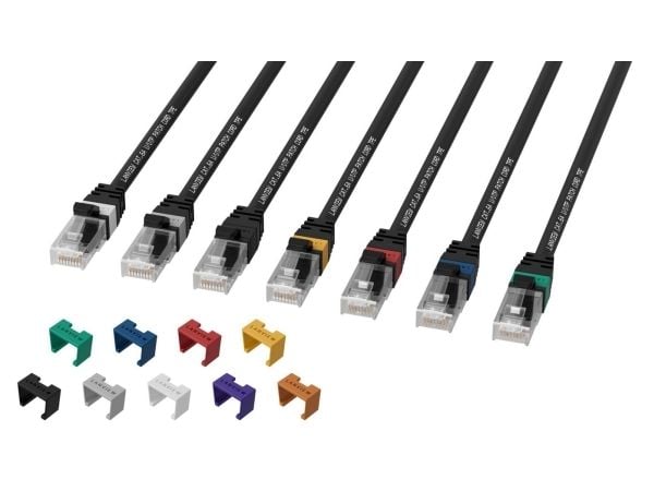Lanview SmartClick - Nettverkskabel - RJ-45 (hann) til RJ-45 (hann) - 30 m - 5 mm - UTP - CAT 6a - halogenfri, formstøpt, uten hindringer, 10 Gigab...