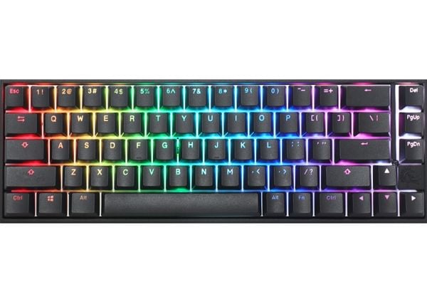 Ducky Mecha Pro SF, 65%, Koblet med ledninger (ikke trådløs), USB, Mekanisk nøkkelbryter, RGB LED, Sort