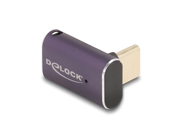 Delock - USB-adapter - USB-C (hane) till USB-C (hona) vinklad - Thunderbolt 4 - 48 V - 5 A - Stöd för Power Delivery 3,1, upp till 40 Gbps dataöver...