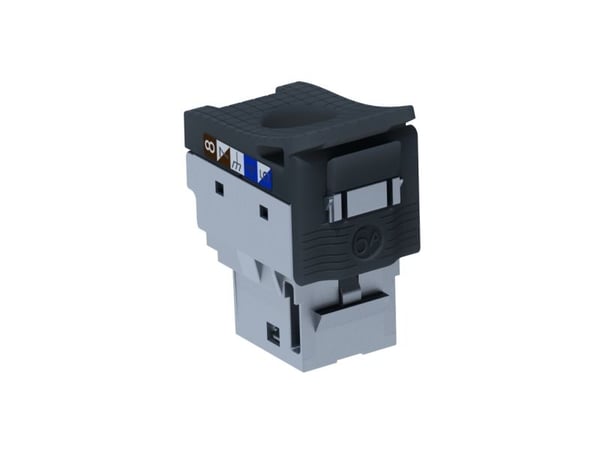 Legrand 632906, Flat, Sølv, RJ-45, 10GBase-T, 23/26, Cat6a