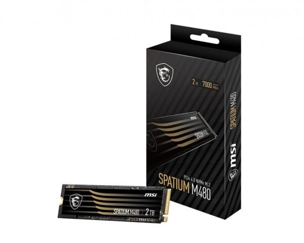 MSI SPATIUM M480 PRO - SSD - kryptert - 2 TB - intern - M.2 2280 - PCIe 4.0 x4 (NVMe) - 256-bit AES