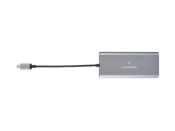 Kramer Electronics KDock-2, Langallinen, USB 3.2 Gen 1 (3.1 Gen 1) Type-C, 100 W, 10,100,1000 Mbit/s, Musta, Hopea, SD