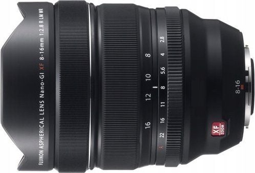 Fujifilm XF8-16 mm F2.8 R LM WR, MILC/SLR, 20/13, Ultralaaja objektiivi, 0.25 m, 2.8 - 22, Automaattinen/manuaalinen