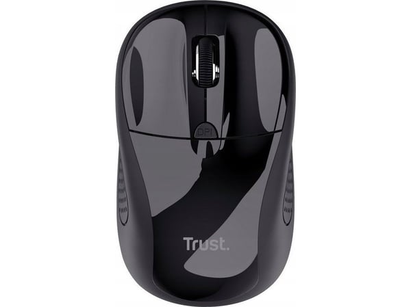 Trust - Mus - høyre- og venstrehåndet - optisk - 4 knapper - trådløs - 2.4 GHz - USB trådløs mottaker - svart