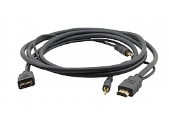 Kramer Electronics C-MHMA/MHMA, 7,6 m, HDMI + 3.5mm, HDMI + 3.5mm, 1920 x 1200 pikseliä, Musta