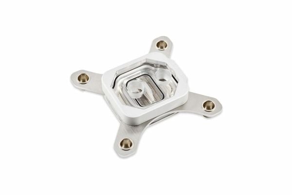 Aqua Computer 21871, Vannblokk, Acetal, Aluminium, Sølv, Aluminium, Sølv, Hvit, LGA 1700, RGBpx, 1/4"
