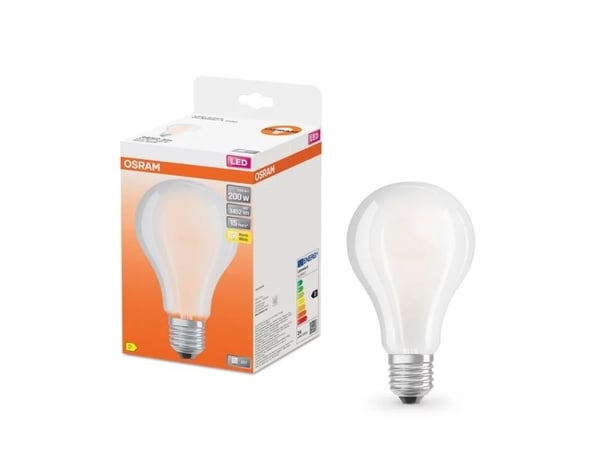 OSRAM LED STAR - LED-lyspære - form: A95 - mattslipt finish - E27 - 24 W (ekvivalent 200 W) - klasse D - varmt hvitt lys - 2700 K