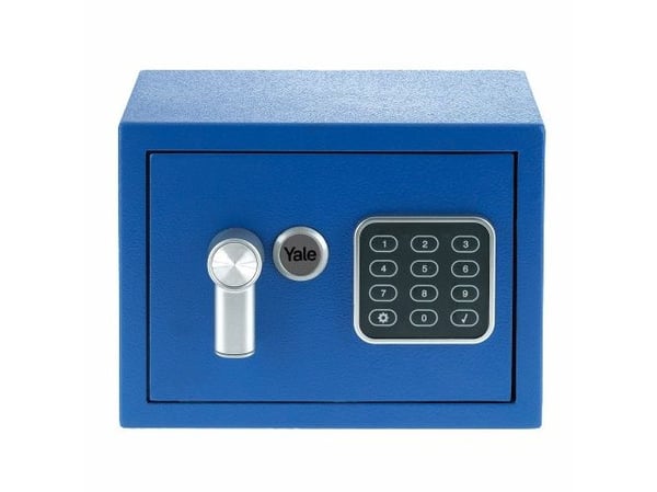 Yale YSV/170/DB2/B, Frittstående safe, Blå, Kombinasjonslås, 3,8 l, Stål, Gulv/vegg