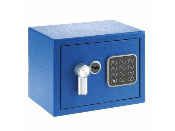 Yale YSV/170/DB2/B, Frittstående safe, Blå, Kombinasjonslås, 3,8 l, Stål, Gulv/vegg
