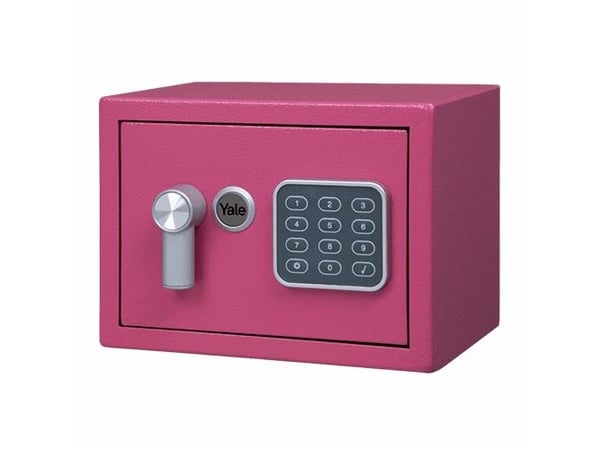 Yale YSV/170/DB2/P, Frittstående safe, Rosa, Kombinasjonslås, 3,8 l, Stål, Gulv/vegg