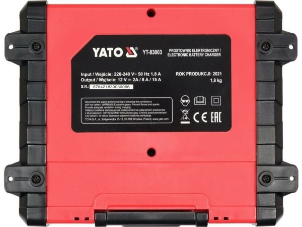Yato YATO ELEKTRONISK LIKTER 12V/2A/8A/15A YT-83003