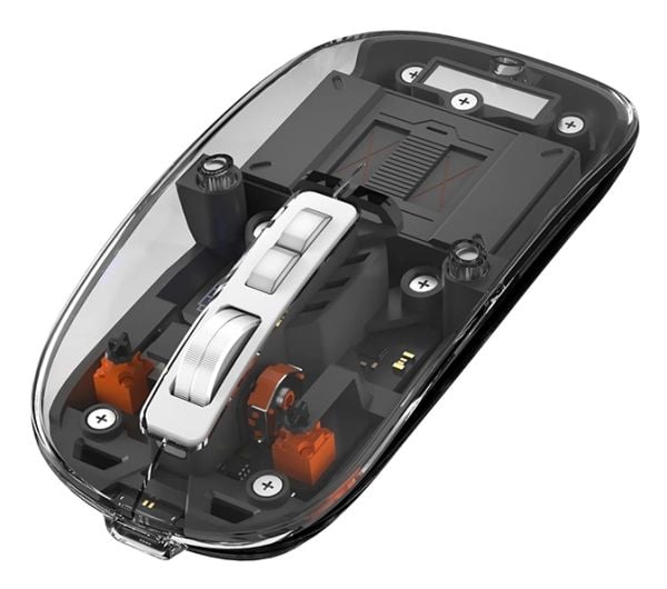 XtremeMac XWH-ALM2-13, Laser, Bluetooth, 2400 DPI, Läpinäkyvä