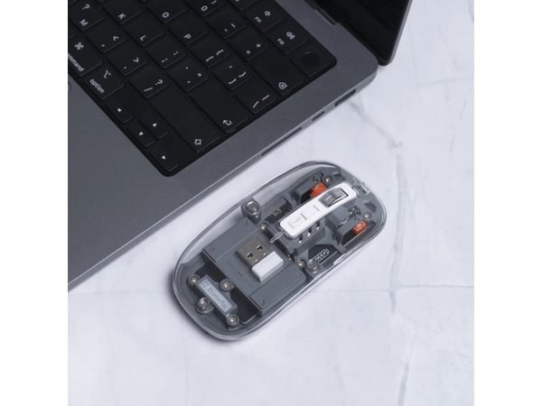 XtremeMac XWH-ALM2-13, Laser, Bluetooth, 2400 DPI, Läpinäkyvä
