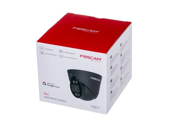 Foscam T8EP 8MP POE Camera, Black