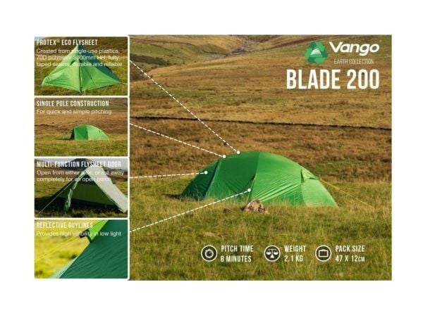 VANGO BLADE 200 PAMIR VIHREÄ TELTTA