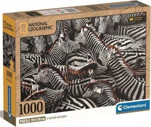 Clementoni Zebra, 1000 stykker, Dyr, 18 år