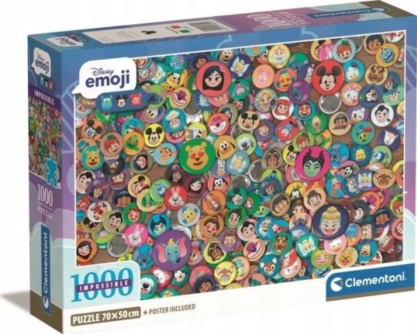 Clementoni puslespill HQC Impossible - Disney Mult., 1000 brikker