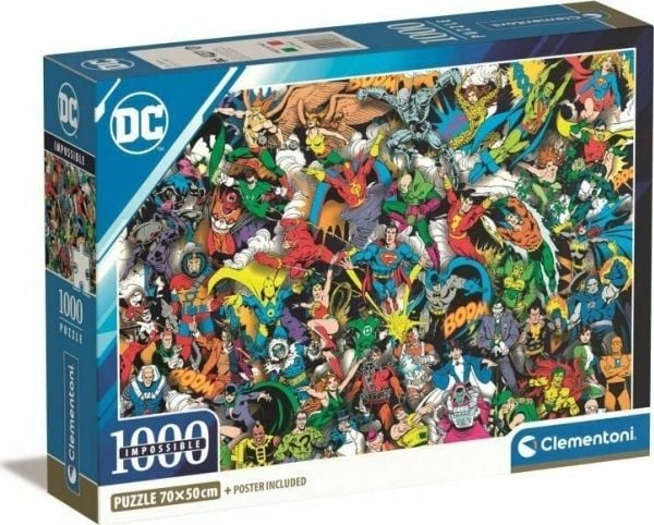 Clementoni DC Comics Impossible, 1000 stk, Tegneserier, 18 År