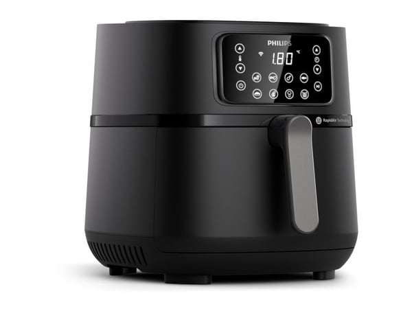 Philips Series 5000 Connected HD9285 XXL - Varmluftsteker - 7.2 liter - 2 kW - mørk sølv / svart