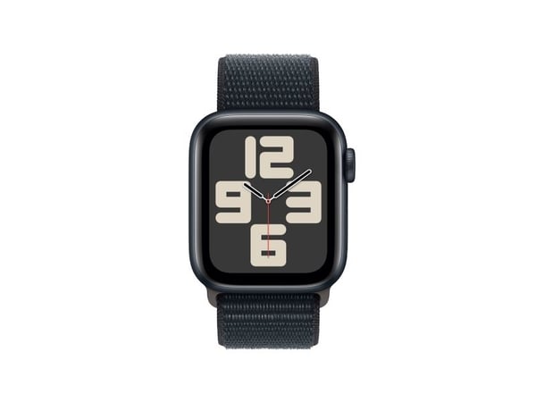 Apple Watch SE (GPS + Cellular) - 2. generasjon - 40 mm - midnattsaluminium - smartklokke med sportssløyfe - vevet nylon - midnatt - håndleddstørre...