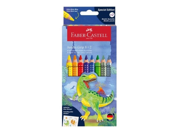 Faber-Castell Jumbo GRIP - Fargeblyant - dinosaur - ikke-permanent - jumbo (en pakke 10)