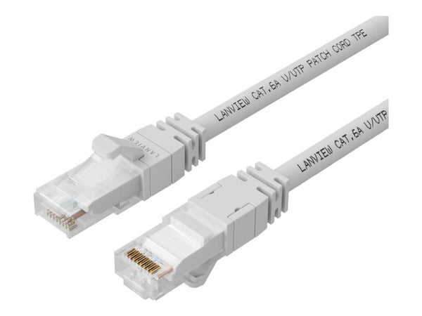 Lanview LV-UTP6A0025W, 0,25 m, Cat6a, U/UTP (UTP), RJ-45, RJ-45, Valkoinen