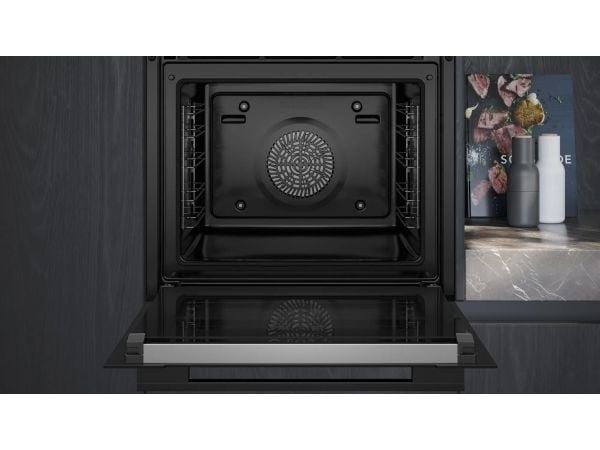Siemens iQ700 HB778G3B1 - Ovn - innebygd - Wi-Fi - fordypning - bredde: 56 cm - dybde: 55 cm - høyde: 58.5 cm - med selvrens - Klasse A+ - svart/ru...