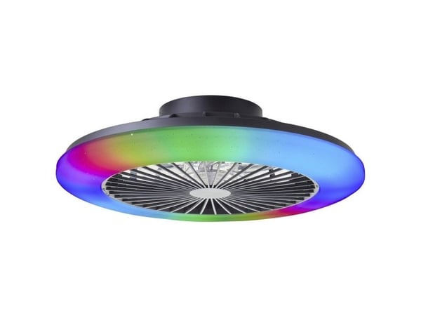 Brilliant G60020/06 Salerno LED taklampe med vifte LED-modul 40 W sort