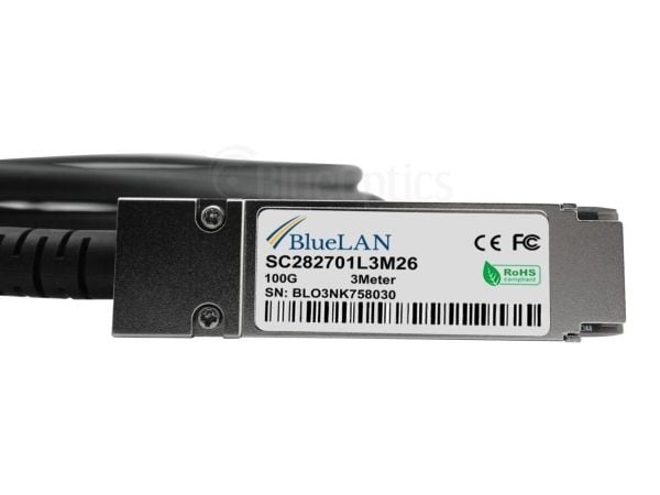 BlueOptics YFNDD-BL, 2 m, QSFP28, 4xSFP28, Hankjønn/hankjønn