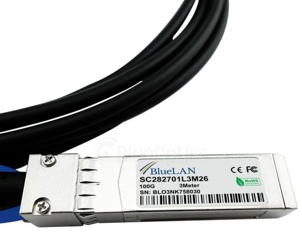 BlueOptics YFNDD-BL, 2 m, QSFP28, 4xSFP28, Hankjønn/hankjønn