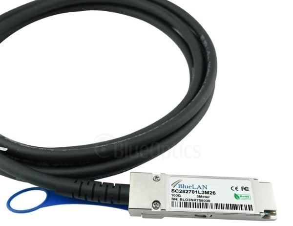 BlueOptics YFNDD-BL, 2 m, QSFP28, 4xSFP28, Hankjønn/hankjønn