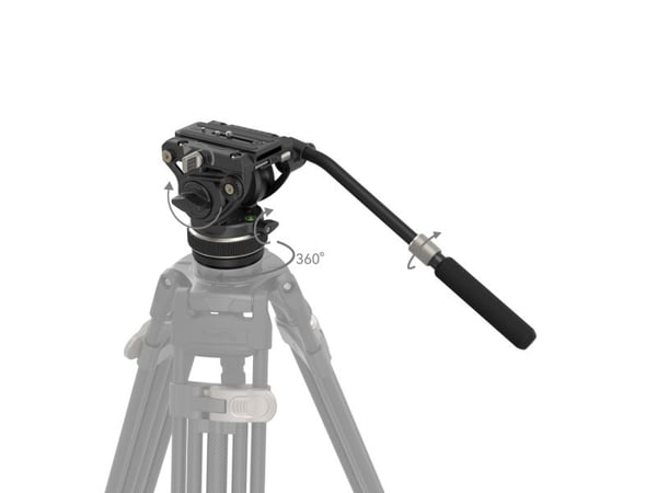 SmallRig Heavy-Duty Video Head, Monteringsplate, Sort, Aluminium, Karbonfiber, Polyoksymetylen (POM), Silikon, Rustfritt stål, 10 kg, 1/4-20, 3/8-1...