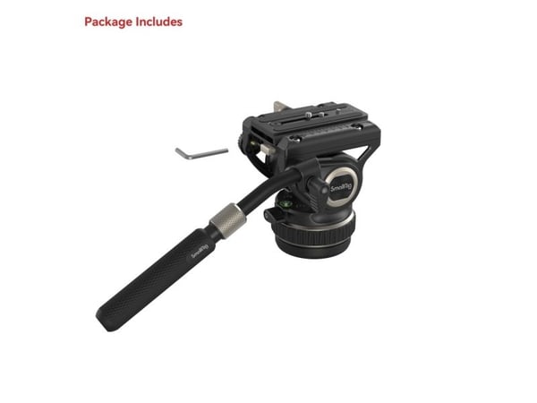 SmallRig Heavy-Duty Video Head, Monteringsplate, Sort, Aluminium, Karbonfiber, Polyoksymetylen (POM), Silikon, Rustfritt stål, 10 kg, 1/4-20, 3/8-1...