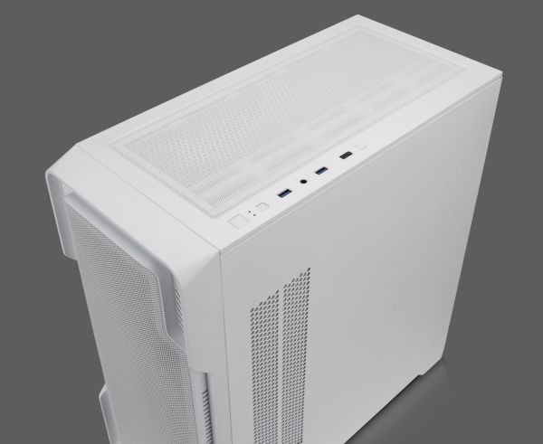 Nanoxia DS-9ARGB-W, Midi Tower, PC, Hvit, ATX, EATX, Micro ATX, Mini-ITX, Plast, Stål, Herdet glass, Spilling