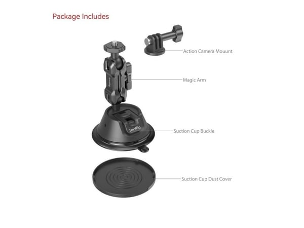 SmallRig 4193, Sugekoppfeste, Svart, Aluminium, Glassfiber, Polykarbonat (PC), Rustfritt stål, 1 kg, Kina, 130 mm