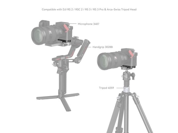 SmallRig 4438, Monteringsplatta, Svart, Rostfritt stål, Gjuten aluminium, 1/4-20", Kina, Sony Alpha 7C II Sony Alpha 7CR
