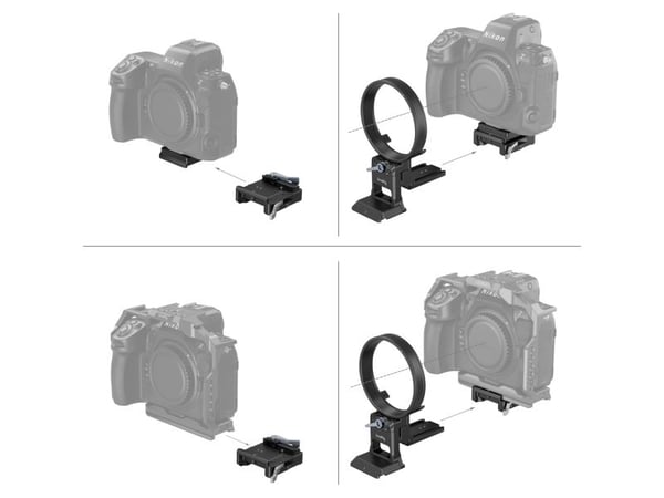 SmallRig 4306, Monteringsplate, Sort, Aluminium, Rustfritt stål, 1/4-20, 3/8-16", M4, China