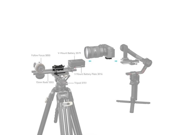 SmallRig 4233, Monteringsplate, Sort, Aluminium, Rustfritt stål, 1/4-20, 3/8-16", 107,4 mm, 80 mm