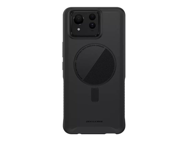 Devilcase Guardian Ultra-Mag Lite - Baksidedeksel for mobiltelefon - thermoplastic polyester elastomer (TPEE), aluminiumslegering - svart - for ASU...