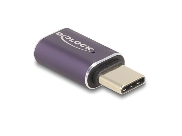 Delock - USB-adapter - USB-C (hann) til USB-C (hunn) - Thunderbolt 4 - 48 V - 5 A - up to 40 Gbps data transfer rate, USB Power Delivery (240 W), s...