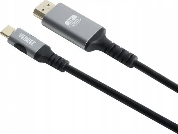 Yenkee USB-C til HDMI-kabel 1,5 m svart-sølv (35055381) Yenkee USB-C til HDMI-kabel 1,5 m svart-sølv (35055381)