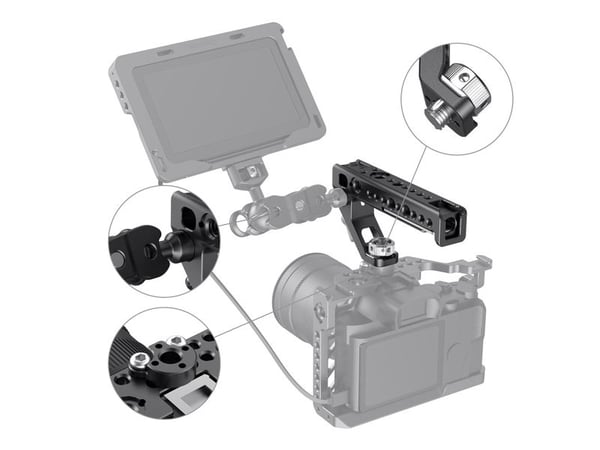 SmallRig 2165, Toppgrep, Svart, Aluminium, Rustfritt stål, 1/4, 3/8", China, SmallRig 2129 / 2125 /2013 / 2031 / 2062 / 2087 /2098 /2127