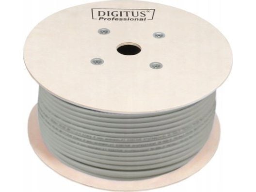 Koaxialkabel DIGITUS RG-6 75 ohm (skärm: 2 x folie + 77% flätad), Eca, PVC, 500 m, vit, rulle
