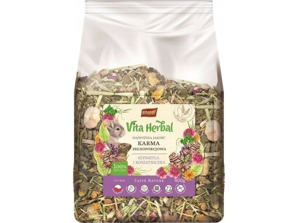 Vita Herbal helfoder för chinchillor och gerbiler 400 g 4 st/disp