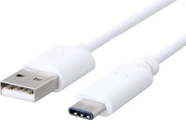 USB C-Tech USB-A til USB-C kabel 2 m hvit (CB-USB2C-20W)