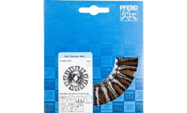 PFERD 43303055, Slipebørste, Universell, 12500 RPM, 12,5 cm, 12 mm, 1 stykker