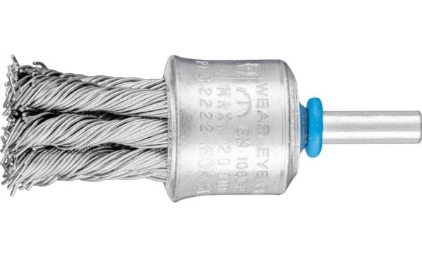 PFERD 43208032, Kopp stålbørste, 6 mm, 2,3 cm, 20000 RPM, 10 stykker
